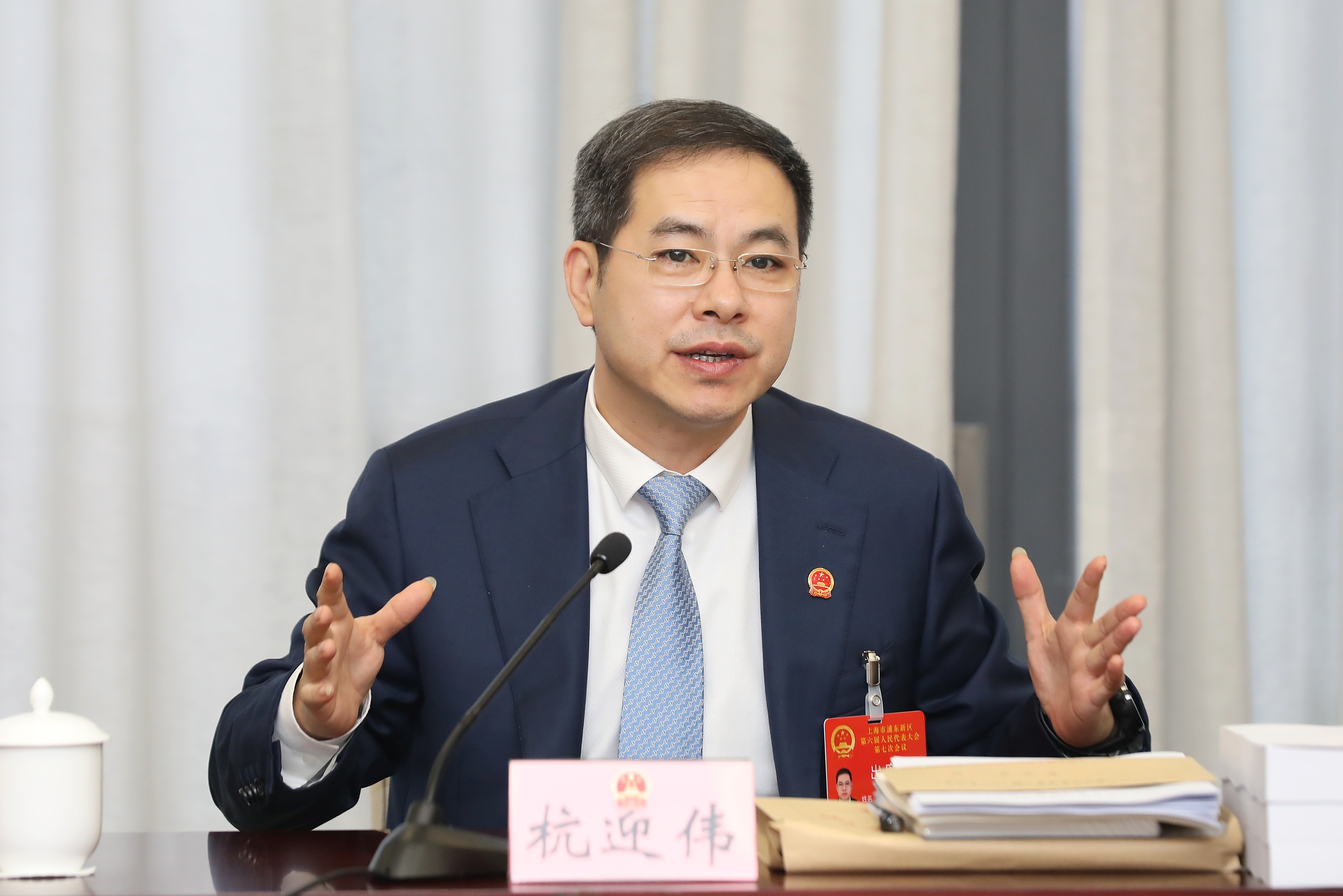 区领导参加人大小组审议 杭迎伟 黄日阅摄.jpg